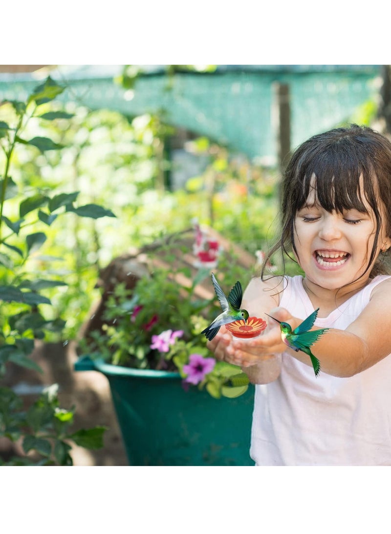 Excefore Window Hummingbird Feeder, Portable Handheld Feeders for Hummingbird, 4 Individual Feeders, 1 Strong Suction Cup, 1 Mount Base, Hummingbird Feeders for Outdoors - Image 5