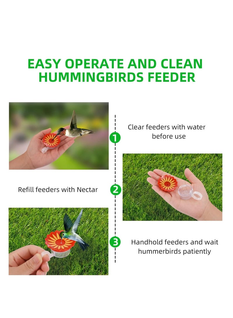 Excefore Window Hummingbird Feeder, Portable Handheld Feeders for Hummingbird, 4 Individual Feeders, 1 Strong Suction Cup, 1 Mount Base, Hummingbird Feeders for Outdoors - Image 4