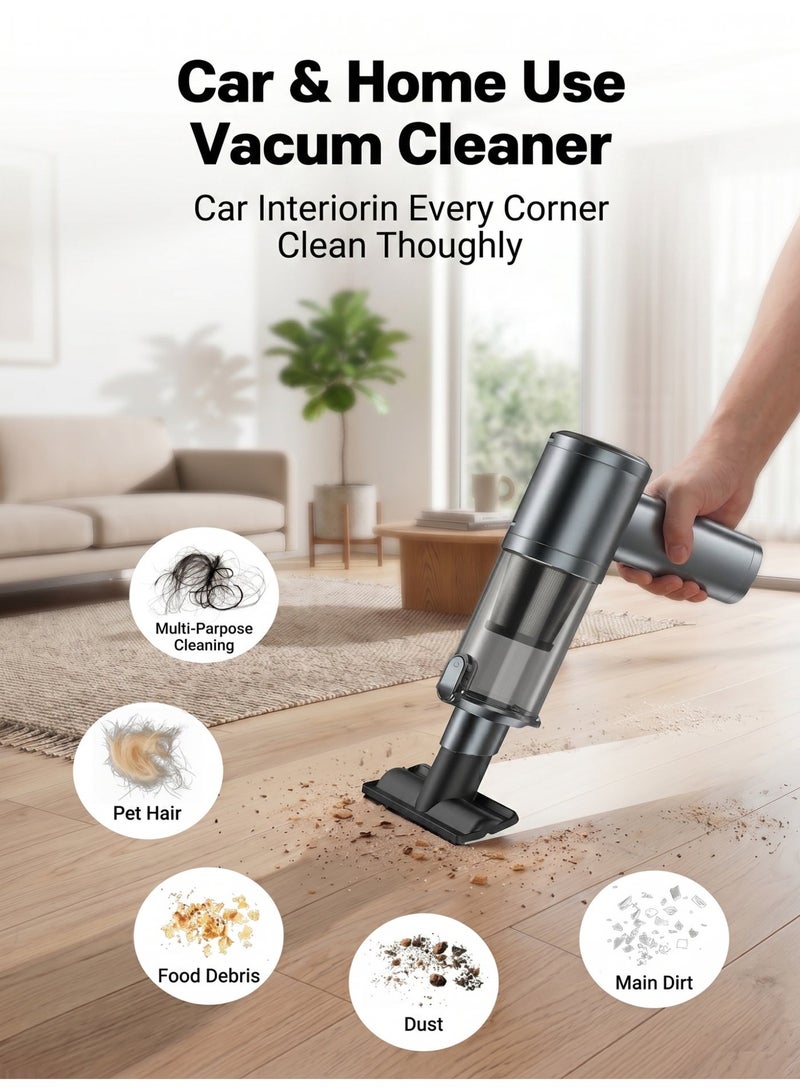 SUITU Car Vacuum Cleaner Cordless, 4-in-1 Wireless Handheld Vacuum and Air Duster and Pump, 12500PA Brushless Motor Mini Vacuum with Type-C Rechargeable Battery and Multiple Accessories for Car, Home, Office, Camping - Image 4