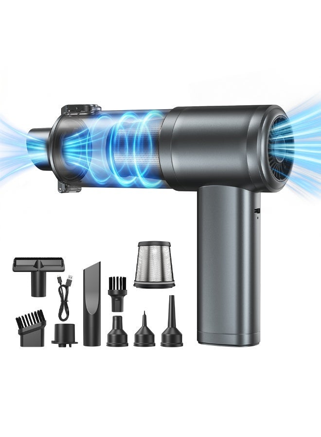 SUITU Car Vacuum Cleaner Cordless, 4-in-1 Wireless Handheld Vacuum and Air Duster and Pump, 12500PA Brushless Motor Mini Vacuum with Type-C Rechargeable Battery and Multiple Accessories for Car, Home, Office, Camping - Image 1