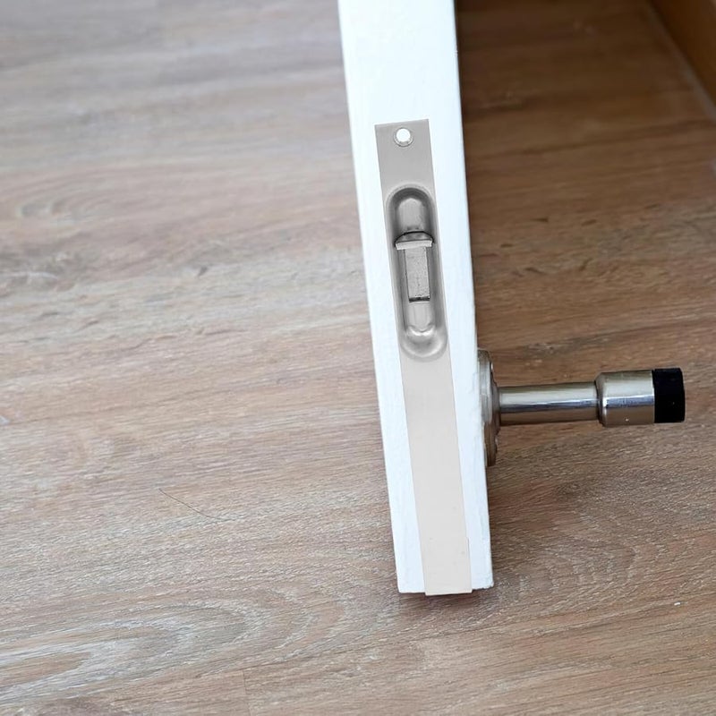 Stainless Steel Flush Bolt Latch For Double French Doors Security Slide Lock Easy Install - Image 5