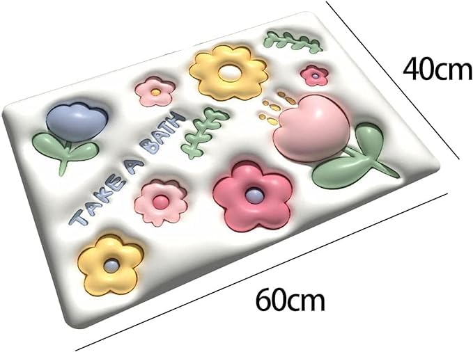 MYSELF 3D Visual Bathroom Mat Step into Luxury and Safety with Our Rubber NonSlip Washable and Soft Floor MatAnti Skid Water Soaking MatQuick Drying Absorbent Sink Floor Rug - Image 3
