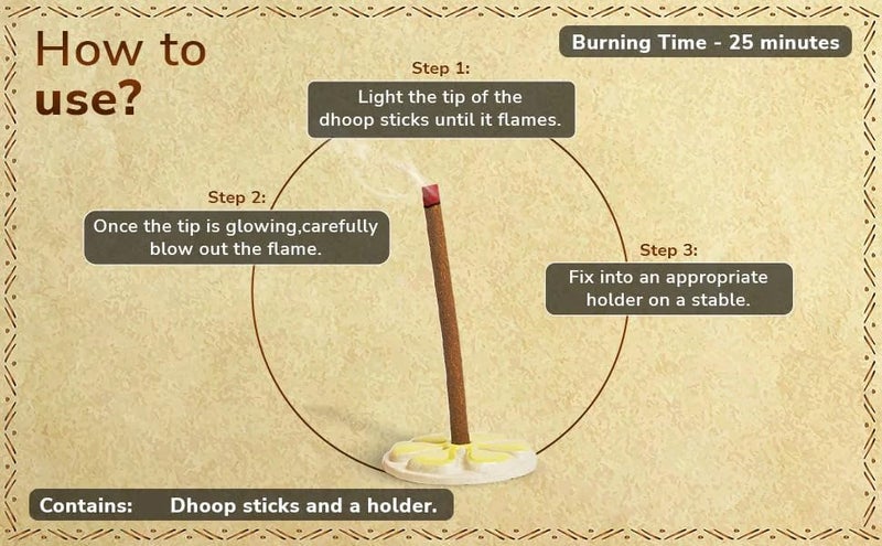RDK Incense Sticks Agarbatti Loban Dhup Batti Stick with Stand Holder | Dhoop Batti for Pooja, Meditation, Prarthan, Yoga - Set of 28 Stick (Pack of 3) - Image 4