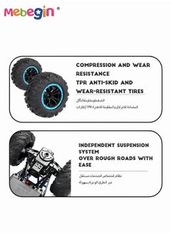 MEBEGIN RC Toys Cars 1:22 Scale Remote Control Car Off Road RC Car Vehicle Monster Truck Crawler with Head Lights for Boys Kids and Adults  - Image 5