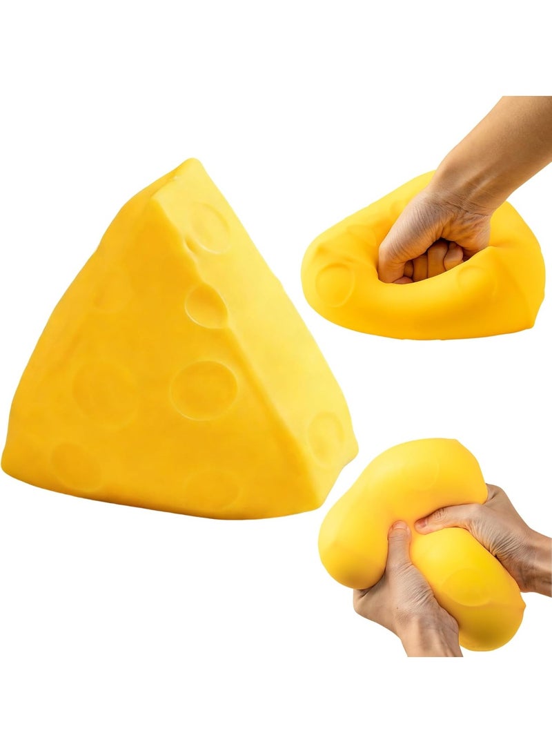 Big Squishy Cheese,Squeeze Toys Cheese Block for Stress & Anxiety Relief,Slow Rising Fidget Sensory Toy for Adults and Kids,Perfect for Focus & Fun - Image 1
