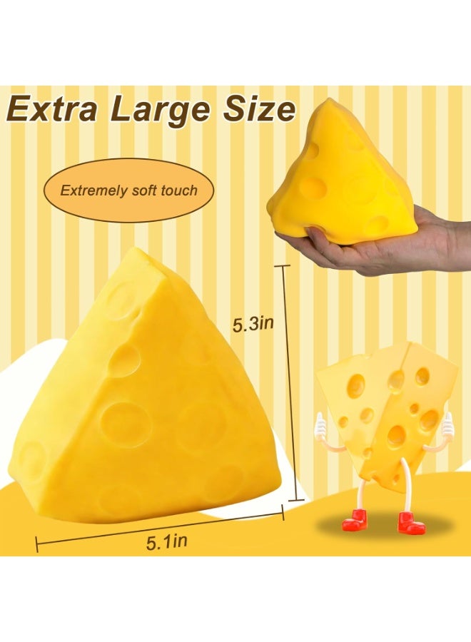 Big Squishy Cheese,Squeeze Toys Cheese Block for Stress & Anxiety Relief,Slow Rising Fidget Sensory Toy for Adults and Kids,Perfect for Focus & Fun - Image 3