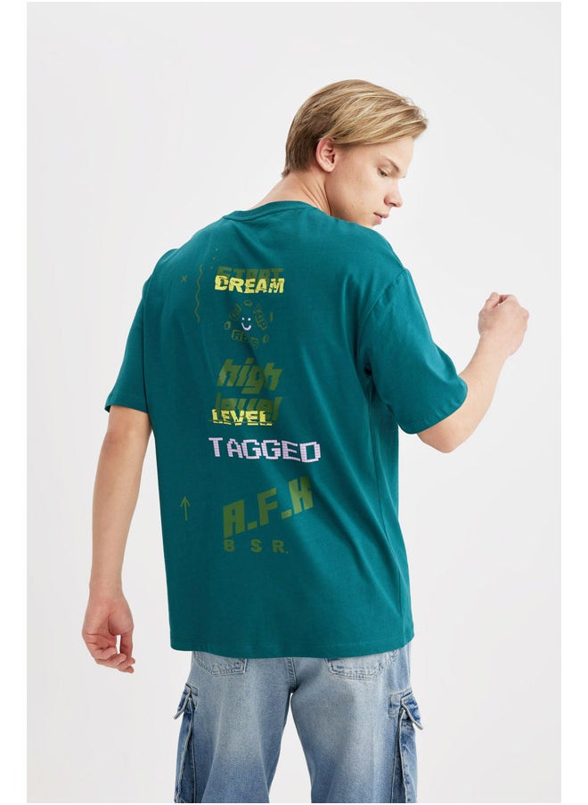 DeFacto - Man Comfort Fit Crew Neck Short Sleeve Knitted T-Shirt - Image 1