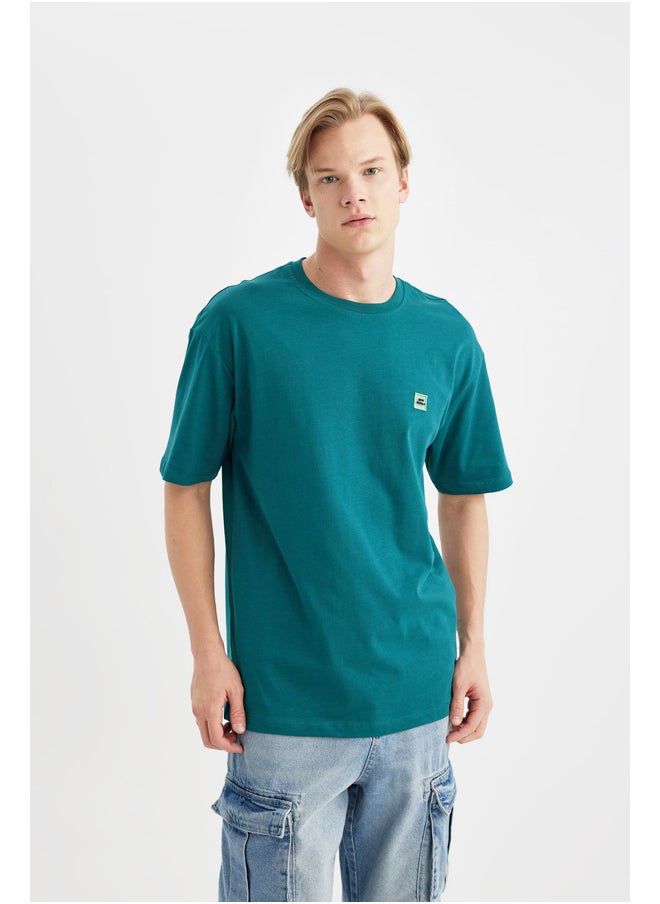 DeFacto - Man Comfort Fit Crew Neck Short Sleeve Knitted T-Shirt - Image 1