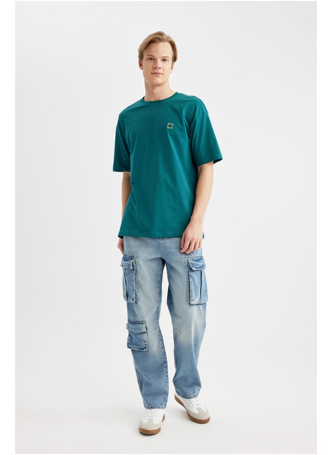 DeFacto - Man Comfort Fit Crew Neck Short Sleeve Knitted T-Shirt - Image 1