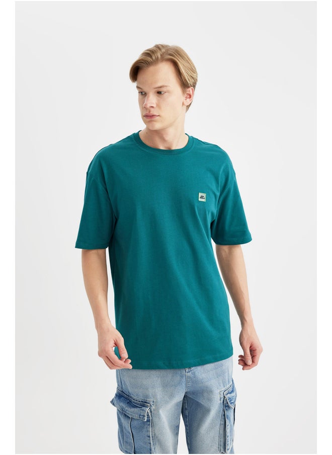 DeFacto - Man Comfort Fit Crew Neck Short Sleeve Knitted T-Shirt - Image 1