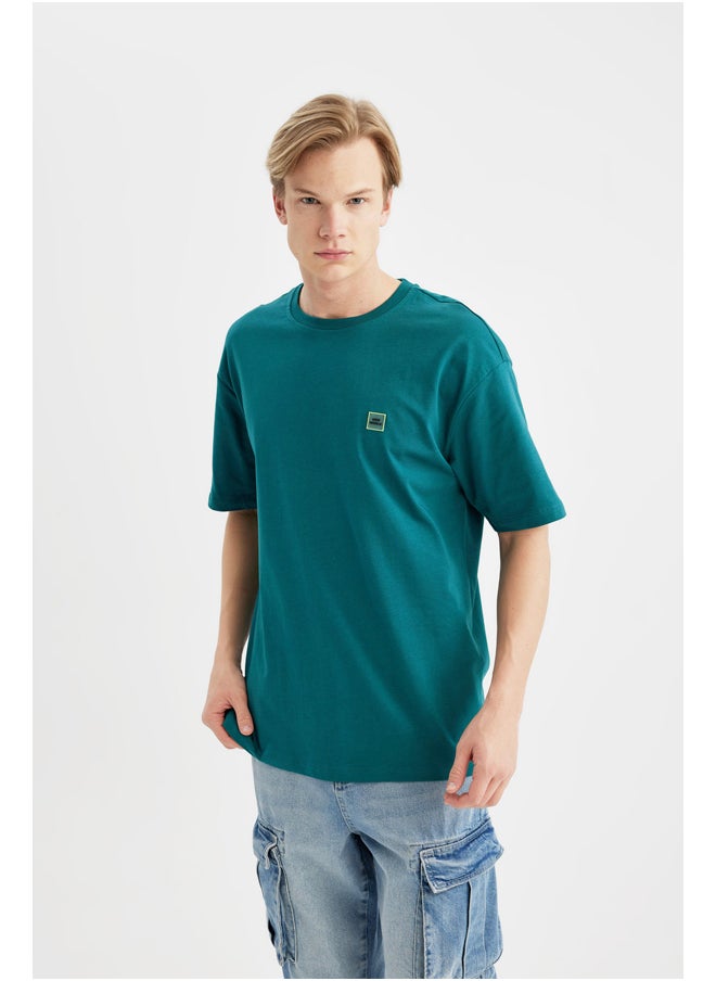 DeFacto - Man Comfort Fit Crew Neck Short Sleeve Knitted T-Shirt - Image 1