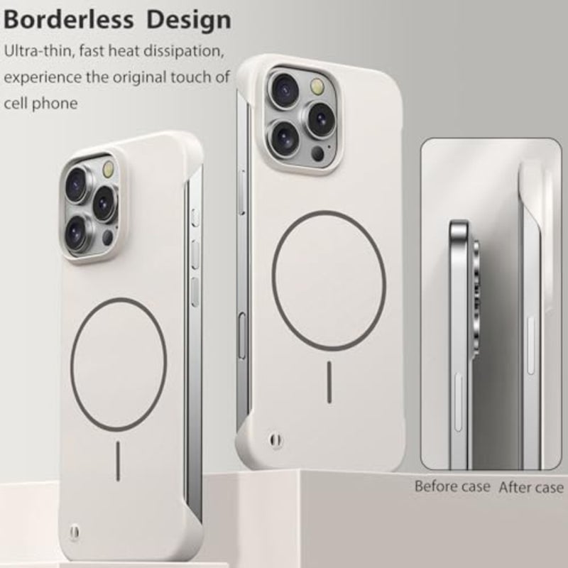 حافظة لهاتف iPhone 13 Pro MagSafe ذات ملمس معدني عاري [مغناطيس قوي مدمج] [تبديد سريع للحرارة] حافظة نحيفة بلا حدود لهاتف iPhone 13 Pro، غطاء MagSafe رفيع وقوي 6.1 - Image 2