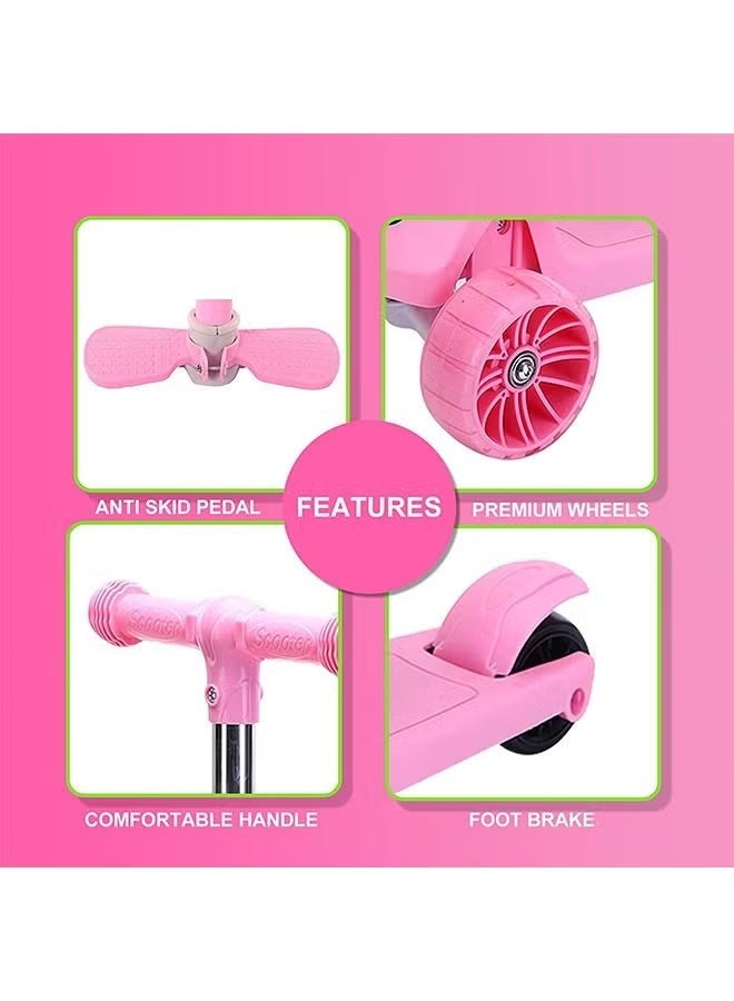 Soofam 2 in 1 Scooters for Kids,Toddler Scooter for Ages 2-12,Music&Light Display Kids Scooter, Kick Scooter with Foldable Seat,3 Wheel Scooter and Adjustble Height - Image 3