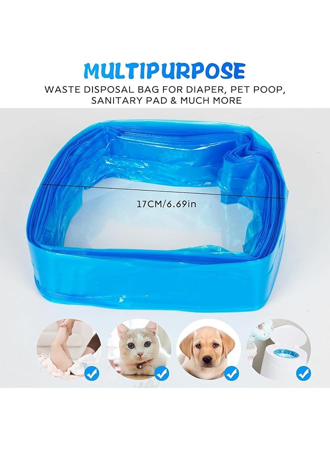 X spring Spring Diaper Pail Refill Bags 6 Pack Leakproof Disposal Liner Strong And Durable Disposable Multi Layer Odor Control Nappy Bin Refill Bags Trash Bag For Baby Diaper Bin - Image 3