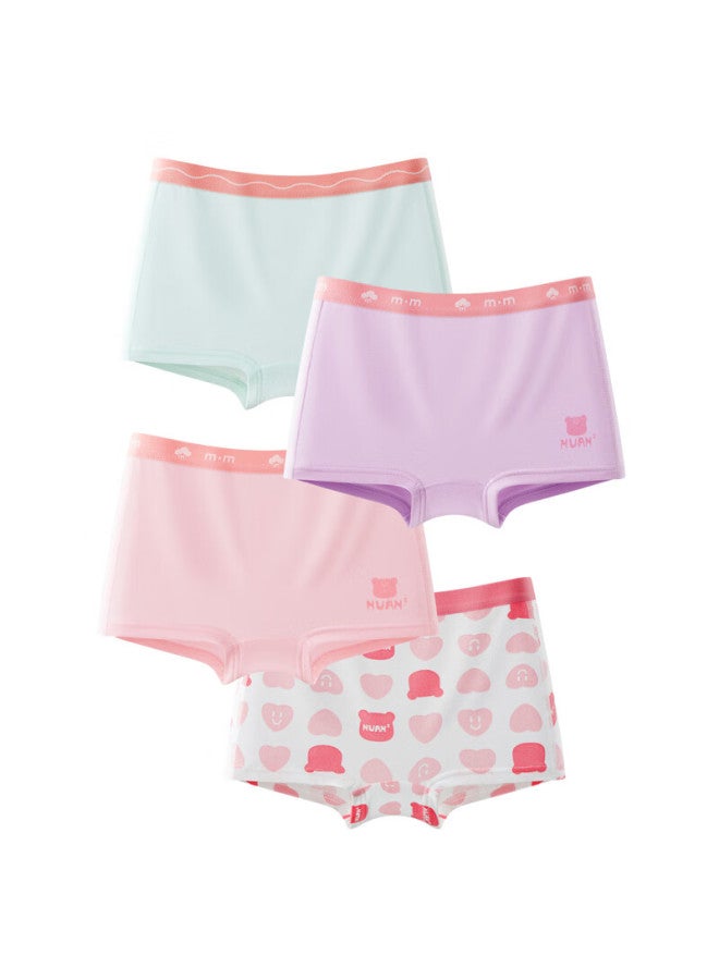 Yuzhaolin Girls' Underwear, Class A Antibacterial Boyshorts, Four-pack, Early Summer, Size 150 - Image 4