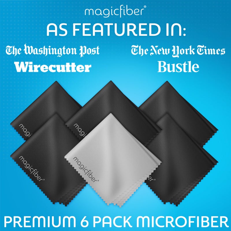MagicFiber MagicFiber Microfiber Cleaning Cloth, 6 Pack - Premium Cloth for Glasses, Lens, Screens & More  - Image 3