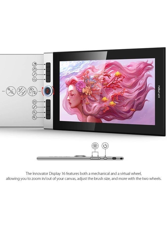 XP-PEN Innovator 16 Drawing Tablet with Screen 15.6 Inch FHD IPS Display, 92% Adobe RGB Color Accuracy for Digital Art & Design - Image 5