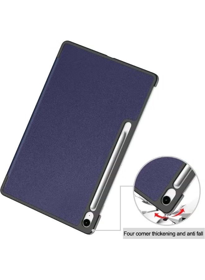 ZOOMEE Flip Case for Samsung Galaxy Tab S10 FE+ Plus 13.1 inch 2025 (SM-X620, SM-X626, SM-X626B) Cover with Pencil Holder Shockproof Lightweight Trifold Stand Shell with Auto Wake/Sleep - Navy Blue - Image 5