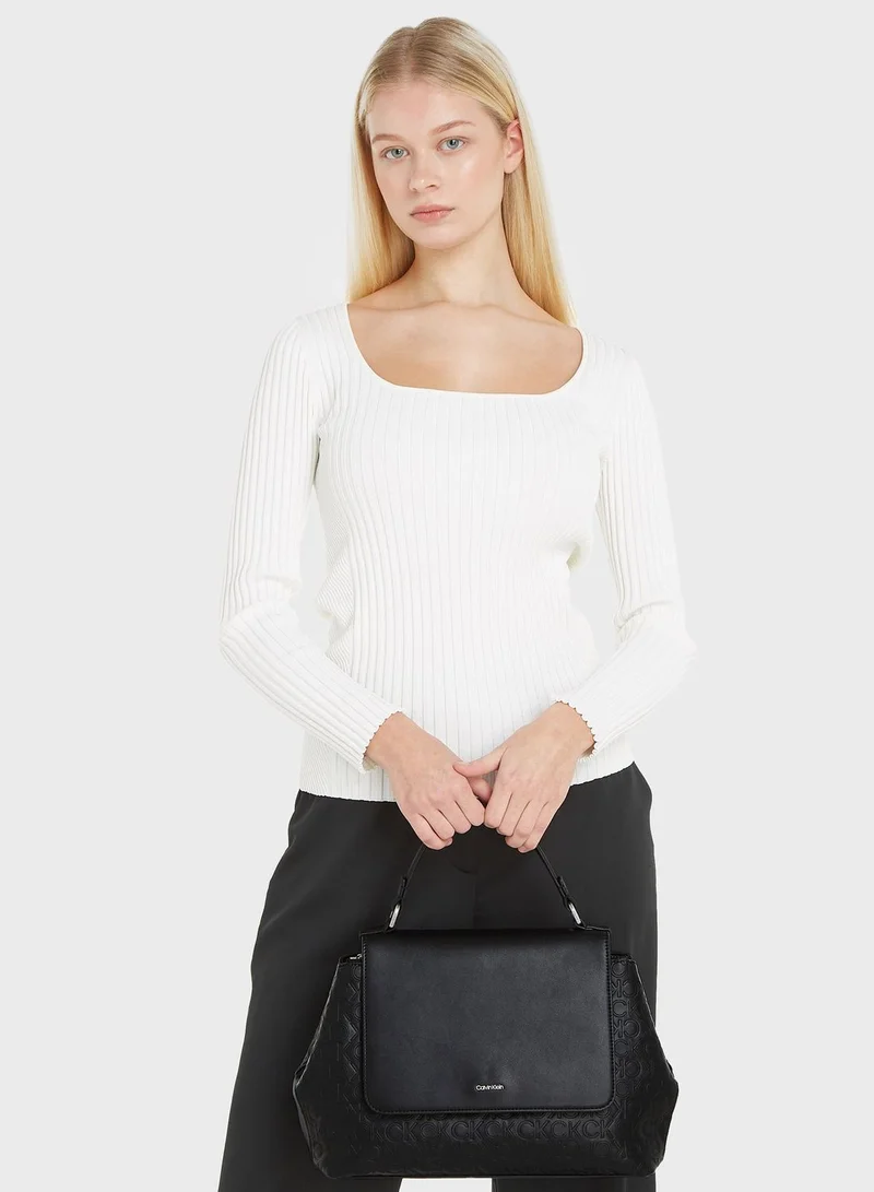 CALVIN KLEIN Monogram Detailed Crossbody