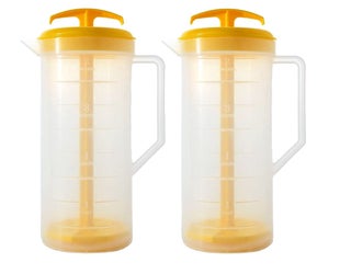 JBK Pottery 2Quart Yellow Mixing Pitcher with Plunger  BPAFree Plastic Jug for Juice Milk Tea Shakes and More  DishwasherSafe SpillProof Lid Smart Stirring Design 2 Pack - pzsku/ZE2E809F5851261484373Z/45/1750417122/63653528-a647-4004-bfd9-f245ed0f3662