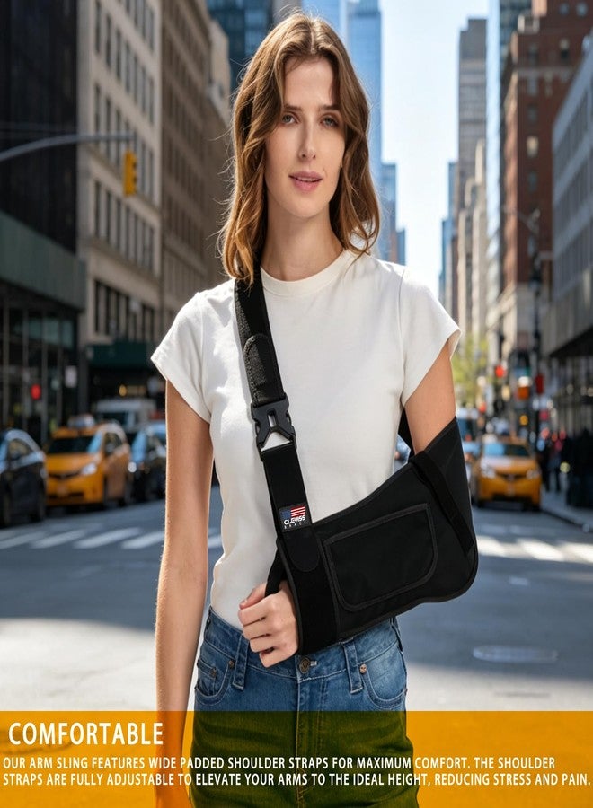 CLEVISS BRACE Arm Sling Shoulder Immobilizer, Shoulder Sling for Torn Rotator Cuff, Adjustable Arm Brace for Shoulder Injury, Elbow Injury/Wrist Injury/Surgery, Shoulder Strap For Women or Men (Left Hand) - Image 5