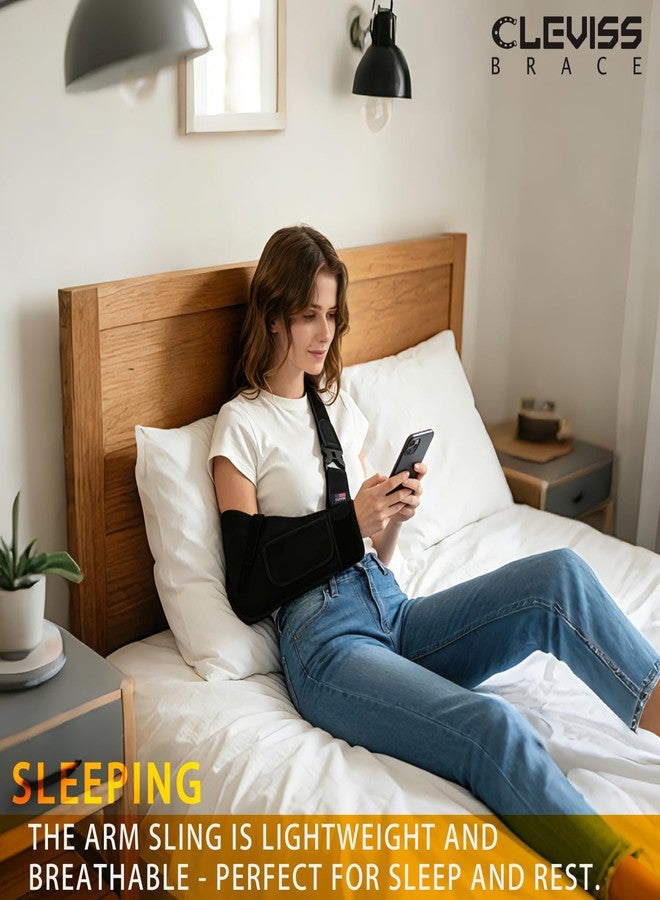 CLEVISS BRACE Arm Sling Shoulder Immobilizer, Shoulder Sling for Torn Rotator Cuff, Adjustable Arm Brace for Shoulder Injury, Elbow Injury/Wrist Injury/Surgery, Shoulder Strap For Women or Men (Left Hand) - Image 3