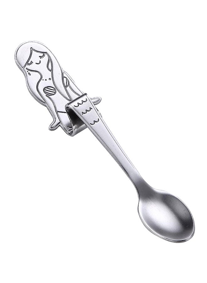 Everrich 304 Stainless Steel Mermaid Teaspoon Silver 5.04 x 0.79 x 0.67inch