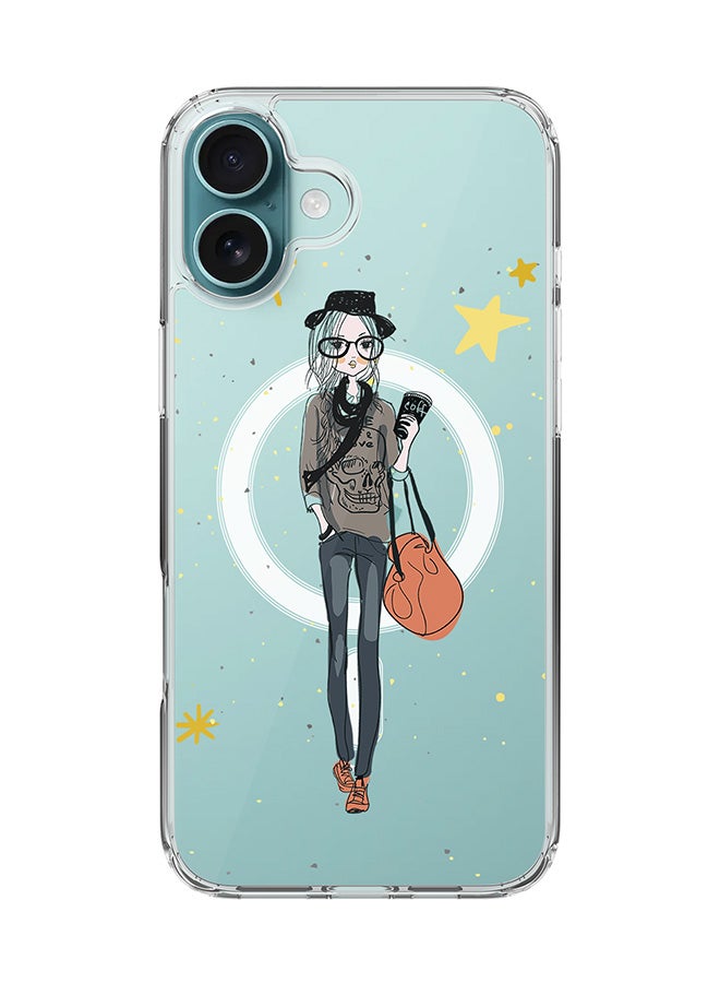 Stylizedd For iPhone 16 Plus Case [Compatible with MagSafe] Slim Magnetic cover Clear Phone Case - Fashionista - Image 1