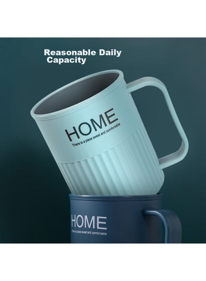 Jajalin Simple Toothbrush Cup, Thickened Tooth Mug, Toothbrush Holder For Couples, Nordic Style Plastic Cup, Light Blue - Image 4