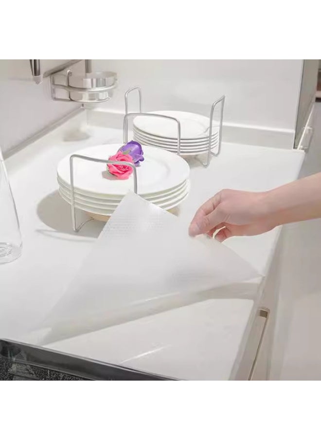 Generic - Transparent Kitchen Cabinet Waterproof Mat Cabinet Moisture-proof Mat Waterproof Cuttable Drawer Mat Cabinet-Color:Transparent Raised Dot Pattern-Specifications:45*200CM - Image 1