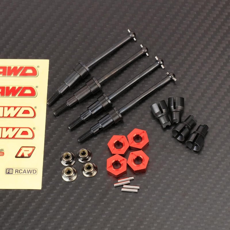RCAWD 40CrMo Driveshafts Set for ARRMA Mojave Grom with Wheel Hex Set & Diff Outdrive Axles - Image 4