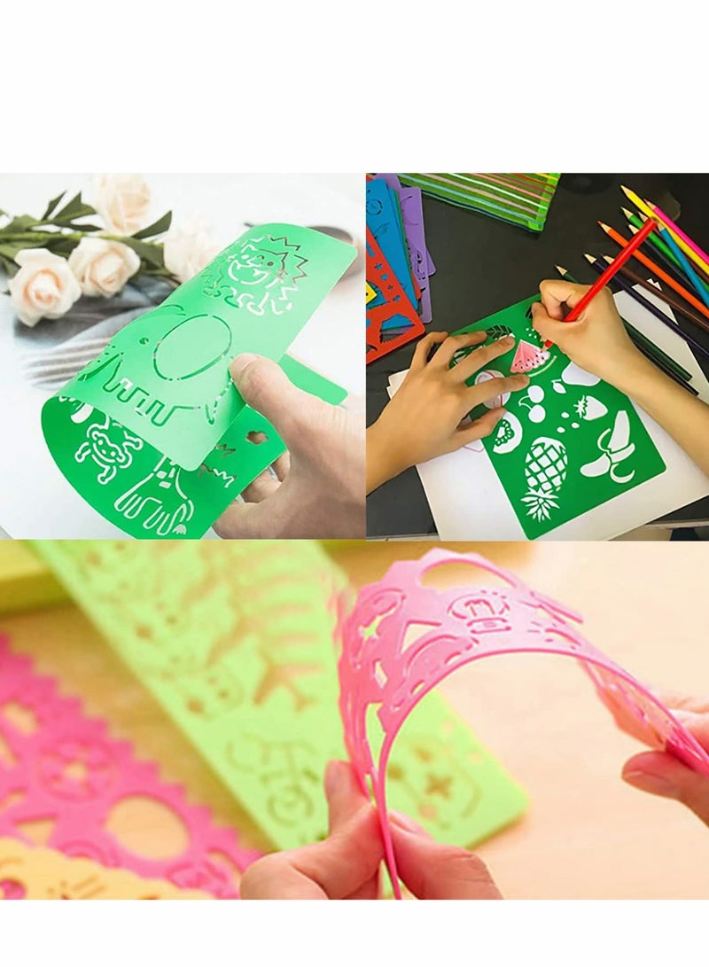 Excefore 24 Pcs Stencils for Painting Reusable Letters Flowers Animals Stencil, DIY  - Image 3