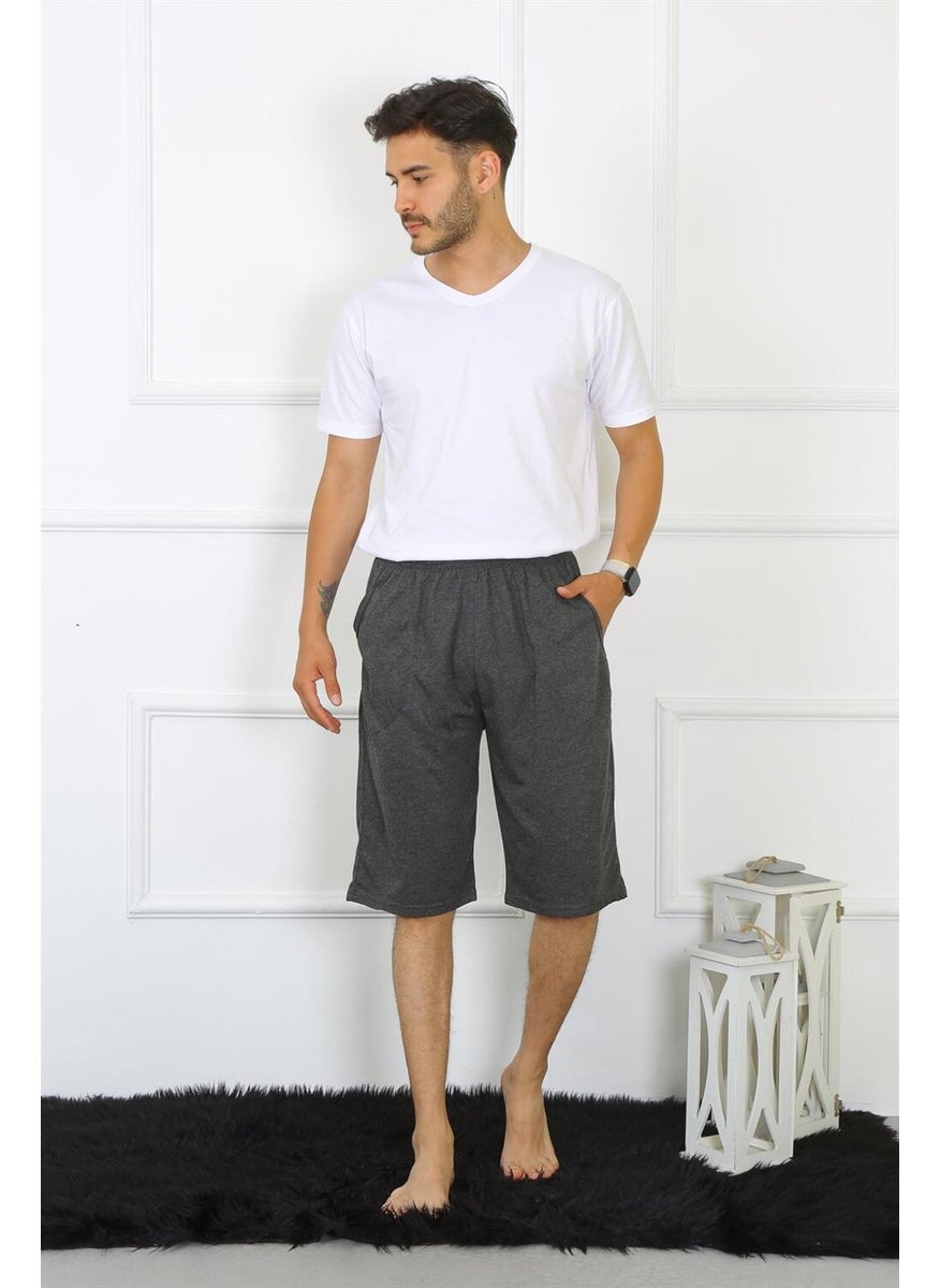 Akbeniz Men's Cotton Anthracite Capri 27480  - Image 1