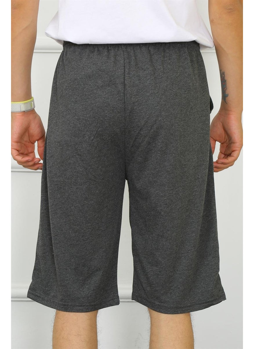 Akbeniz Men's Cotton Anthracite Capri 27480  - Image 3