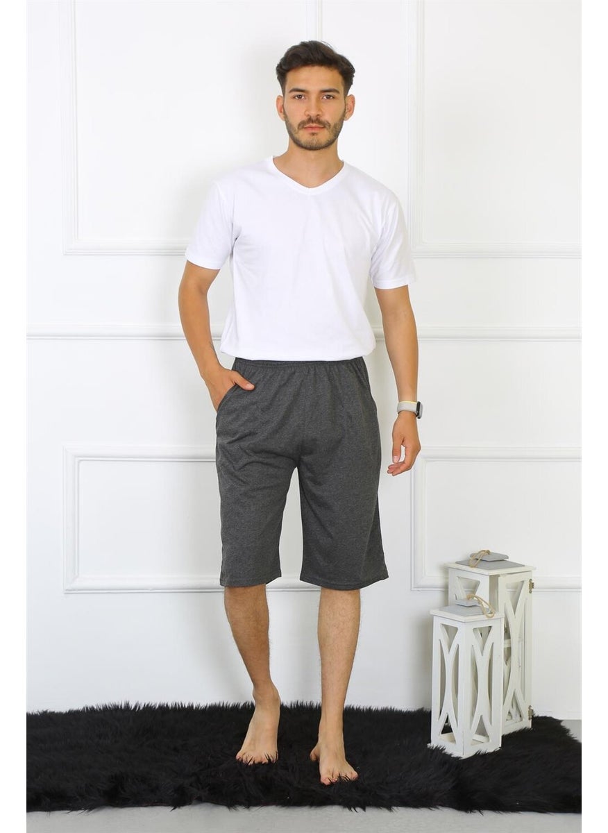 Akbeniz Men's Cotton Anthracite Capri 27480  - Image 2