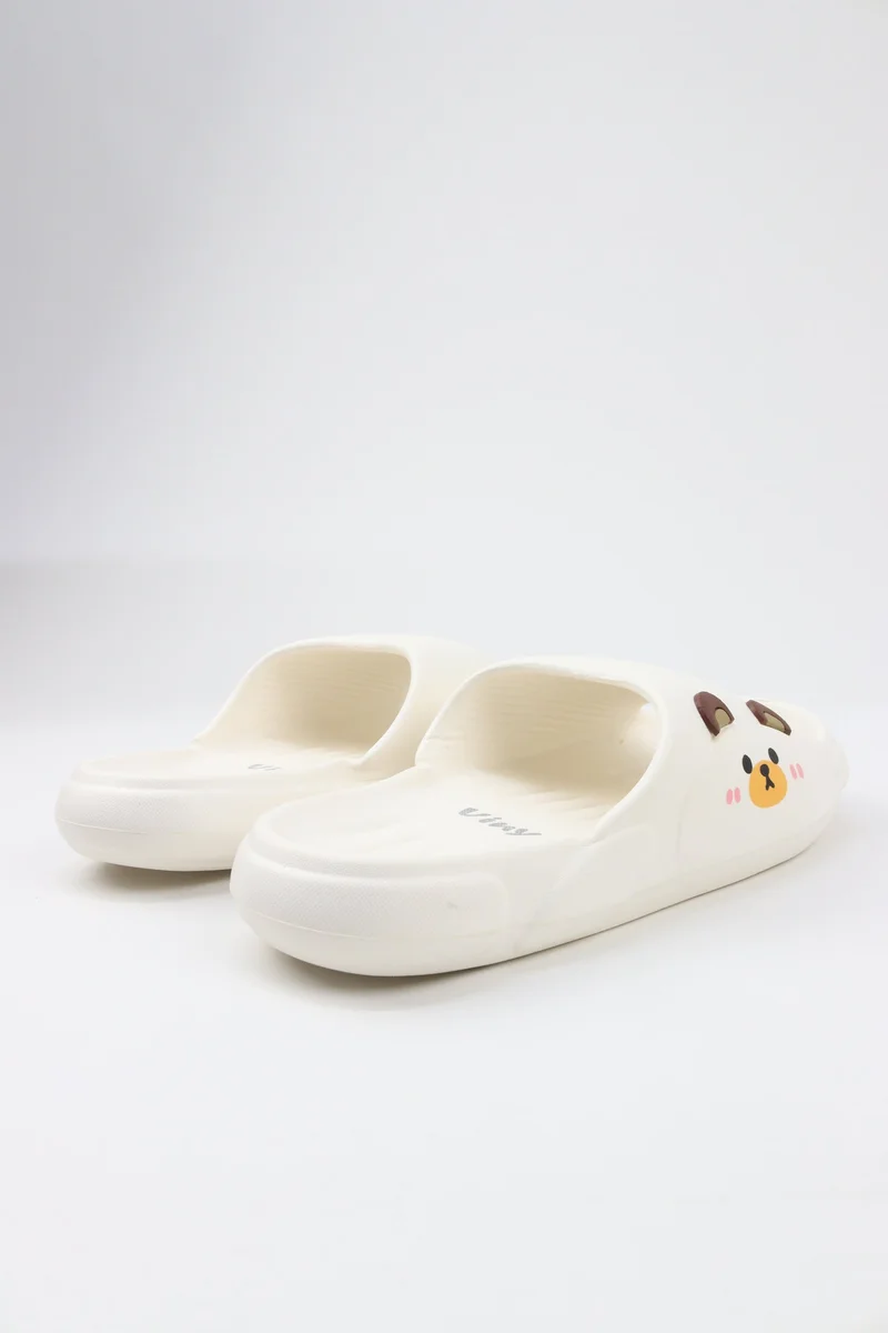 Viny OFF WHITE Viny Women’s Cute Slide Slippers – Soft Lightweight Comfort Home & Casual Sandals for Women | Best Price UAE