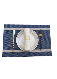 6-Piece Double Border Placemat Set Blue 45 x 30cm - pzsku/ZE2E89F2A167133D41FB6Z/45/_/1734969206/506c0806-7dc9-4b36-8761-aa1d1106760e