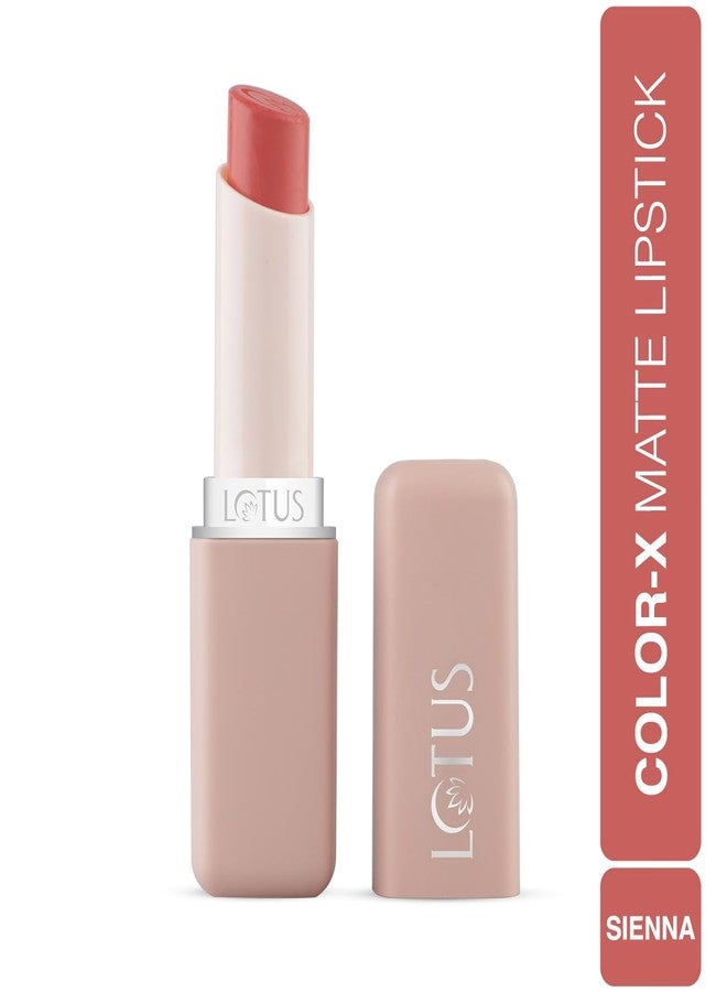 Lotus Makeup LOTUS MAKE-UP Color X Matte Lipstick | Long - Lasting | Vitamin E Infused | Smudge Proof | Bold | Highly Pigmented | Weightless Finish | SIENNA - 10 | 3.8g - Image 2