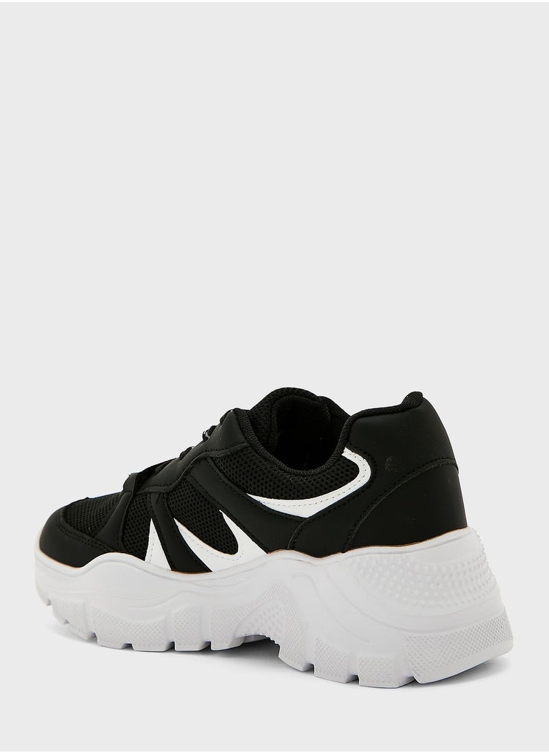Ginger - Patterned Chunky Sole Sneaker - Image 1