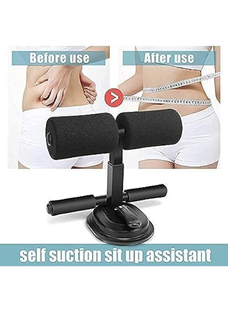 CAZADORA Sit-Up Bar with Strong Suction Base and Soft Foam Handles for Home Workouts | Metal Abdominal Exercise Equipment for Sit Ups, Push Ups, Core Training, Abs Shaping, Tummy Toning, Weight Loss and Muscle Strengthening | Compact Gym Assistant Fitness Tool for Men and Women | Stable Floor Suction Design for Tile and Smooth Surfaces | Non-Slip Foam Grip for Comfortable Training | Portable Space-Saving Workout Equipment for Home, Office or Travel Use | Ideal for Beginners and Advanced Fitness Levels | Black Color Durable Metal Construction | Single Piece Fitness Accessory for Daily Bodyweight Training - Image 2