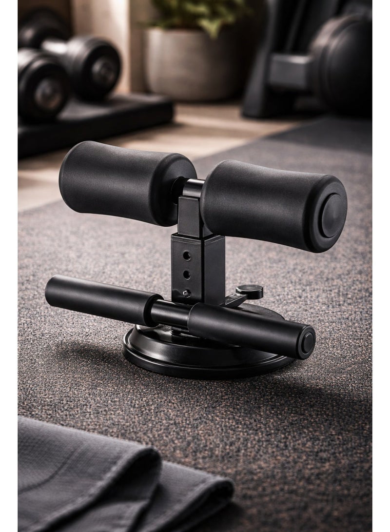 CAZADORA Sit-Up Bar with Strong Suction Base and Soft Foam Handles for Home Workouts | Metal Abdominal Exercise Equipment for Sit Ups, Push Ups, Core Training, Abs Shaping, Tummy Toning, Weight Loss and Muscle Strengthening | Compact Gym Assistant Fitness Tool for Men and Women | Stable Floor Suction Design for Tile and Smooth Surfaces | Non-Slip Foam Grip for Comfortable Training | Portable Space-Saving Workout Equipment for Home, Office or Travel Use | Ideal for Beginners and Advanced Fitness Levels | Black Color Durable Metal Construction | Single Piece Fitness Accessory for Daily Bodyweight Training - Image 3