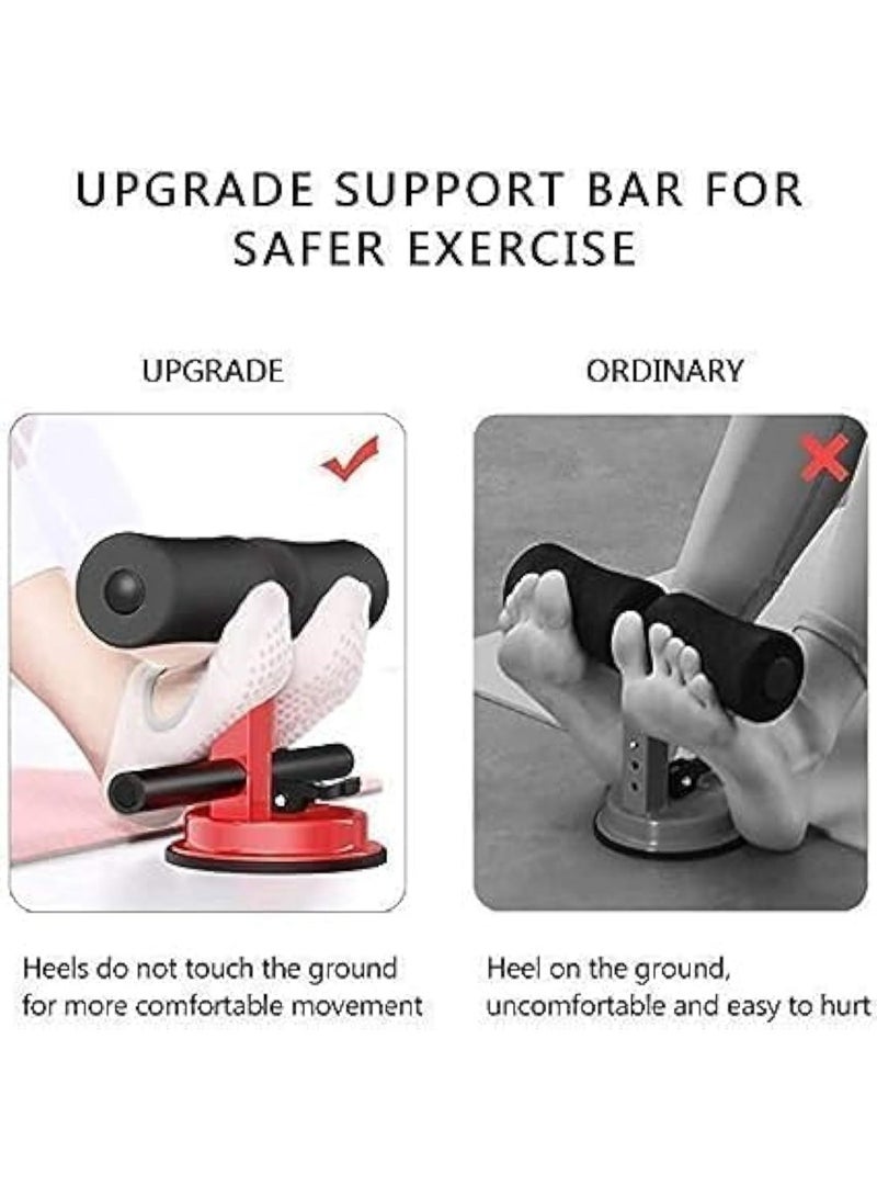 CAZADORA Sit-Up Bar with Strong Suction Base and Soft Foam Handles for Home Workouts | Metal Abdominal Exercise Equipment for Sit Ups, Push Ups, Core Training, Abs Shaping, Tummy Toning, Weight Loss and Muscle Strengthening | Compact Gym Assistant Fitness Tool for Men and Women | Stable Floor Suction Design for Tile and Smooth Surfaces | Non-Slip Foam Grip for Comfortable Training | Portable Space-Saving Workout Equipment for Home, Office or Travel Use | Ideal for Beginners and Advanced Fitness Levels | Black Color Durable Metal Construction | Single Piece Fitness Accessory for Daily Bodyweight Training - Image 4