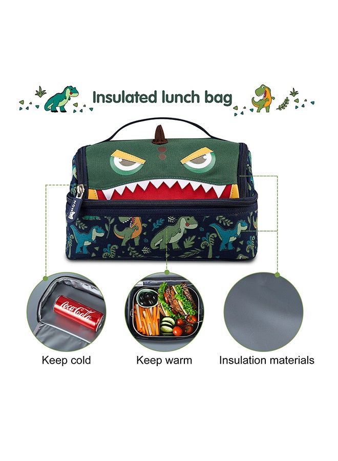 Nohoo Kids Insulated Lunch Bag Dino - Green - Image 4