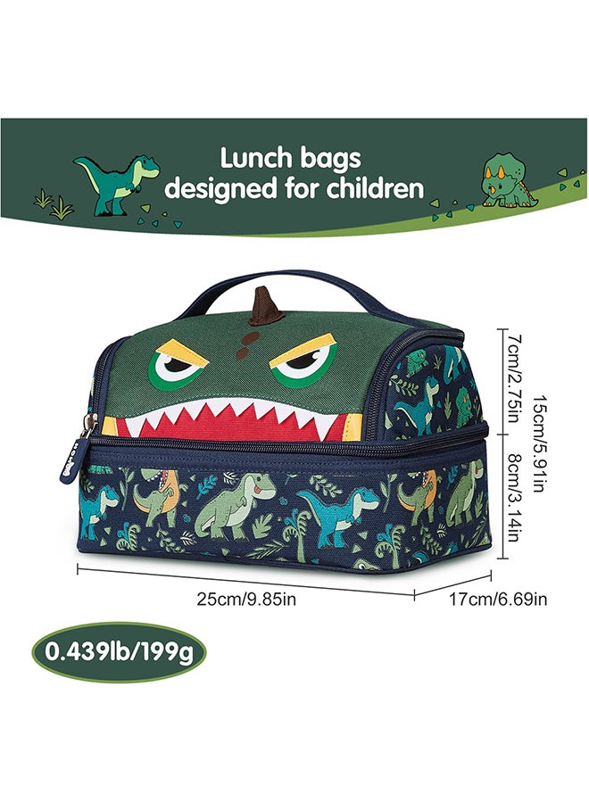 Nohoo Kids Insulated Lunch Bag Dino - Green - Image 5