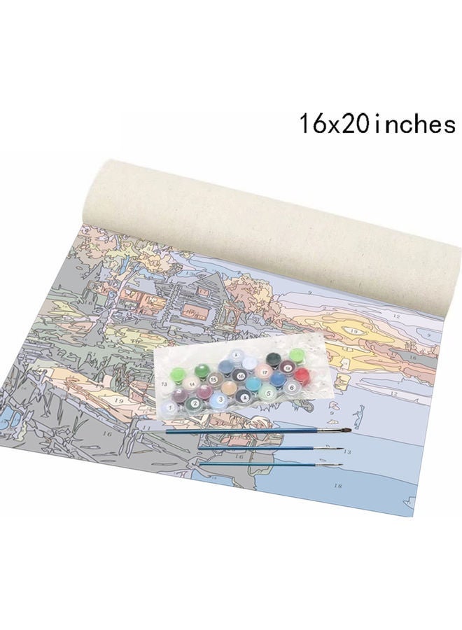 Painting by Numbers For Adults Beginners Canvas Oil DIY Paint by Numbers Kit Multicolour 50 cm - Image 2