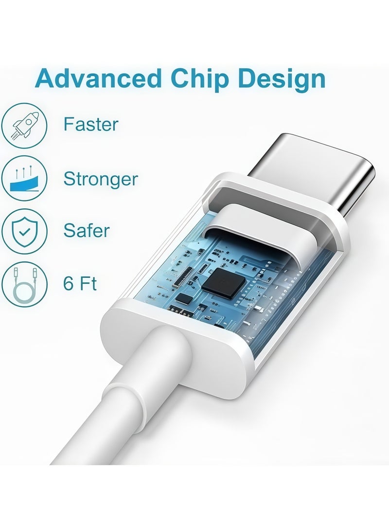 غولو شاحن سريع 40 واط لأجهزة آيفون | محول شاحن جداري سريع USB-C مع كابل USB-C بطول 2 متر، متوافق مع سلسلة آيفون من 8 إلى 14، وأجهزة آيباد، والعديد من هواتف أندرويد، ويدعم بروتوكولات الشحن السريع الرئيسية الأخرى مثل PD/QC/SCP/FCP/Samsung AFC/Apple 2.4A/BC. - Image 3