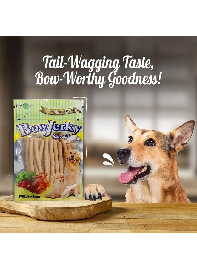 Rena Bow Jerky Chicken And Milk Dog Treats For All Life Stages - Protein Rich Jerky Stick For Training, Reward And Snacking, 200 Gm (Pack Of 4) - Image 3