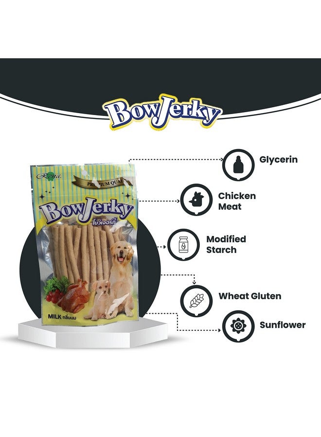 Rena Bow Jerky Chicken And Milk Dog Treats For All Life Stages - Protein Rich Jerky Stick For Training, Reward And Snacking, 200 Gm (Pack Of 4) - Image 5