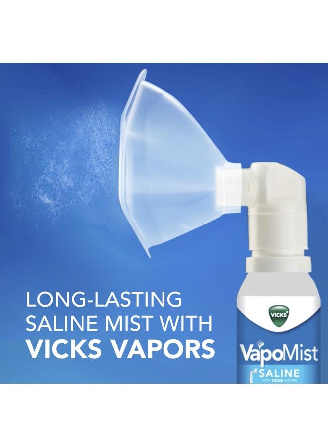 Vicks إعادة تعبئة فابو ميست الملحي، رذاذ ملحي لطيف مع بخار فكس المهدئ، غير طبي، 1.7 أونصة - Image 5