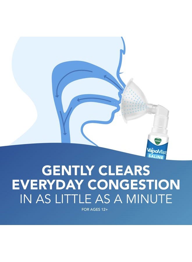 Vicks إعادة تعبئة فابو ميست الملحي، رذاذ ملحي لطيف مع بخار فكس المهدئ، غير طبي، 1.7 أونصة - Image 3